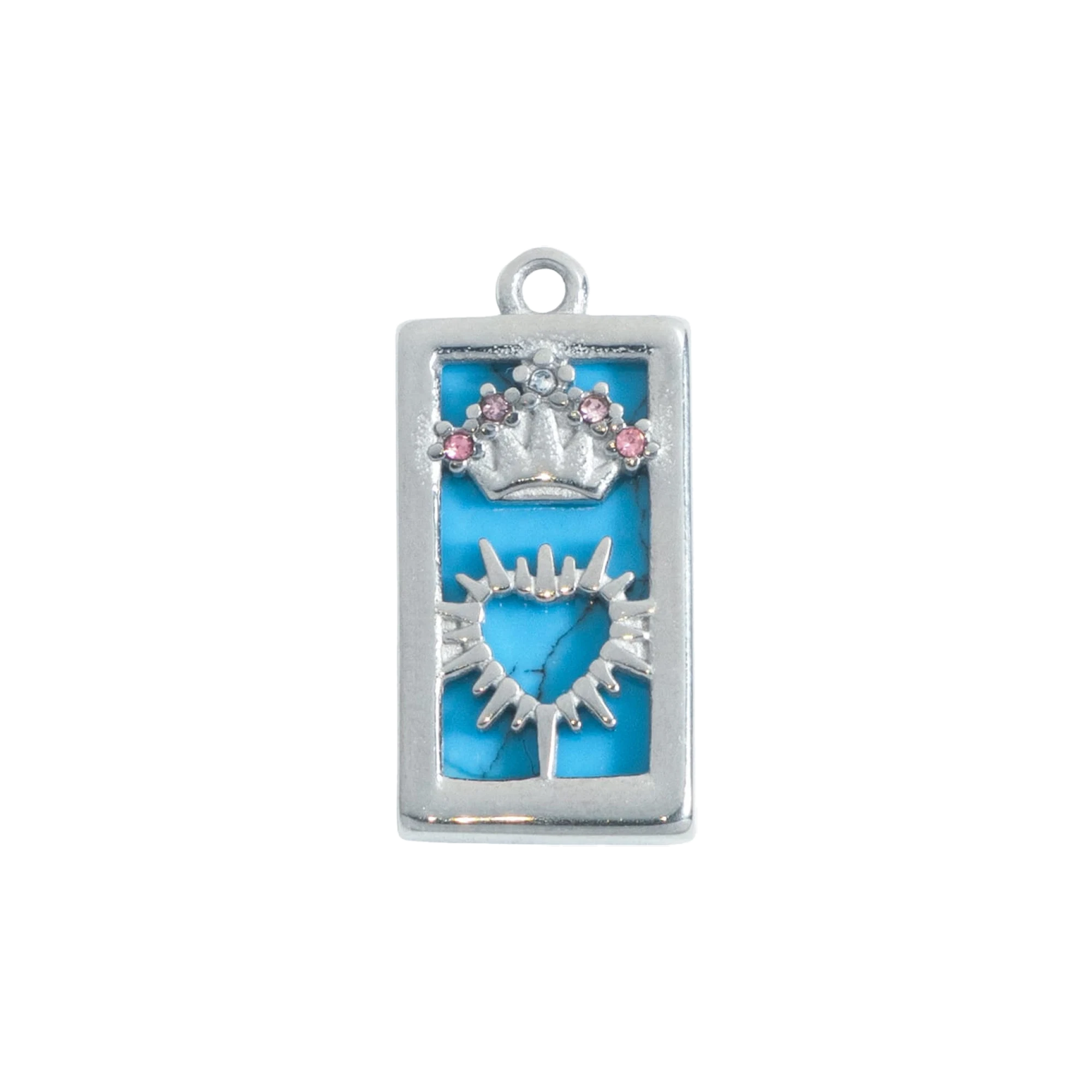 Silver Crown Heart