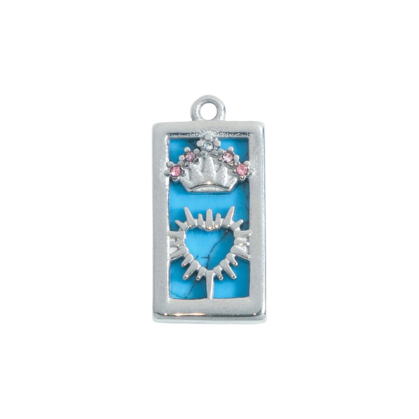 Silver Crown Heart