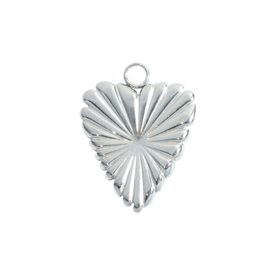 Silver Fan Heart