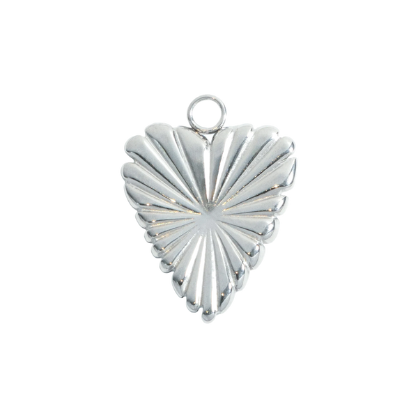 Silver Fan Heart