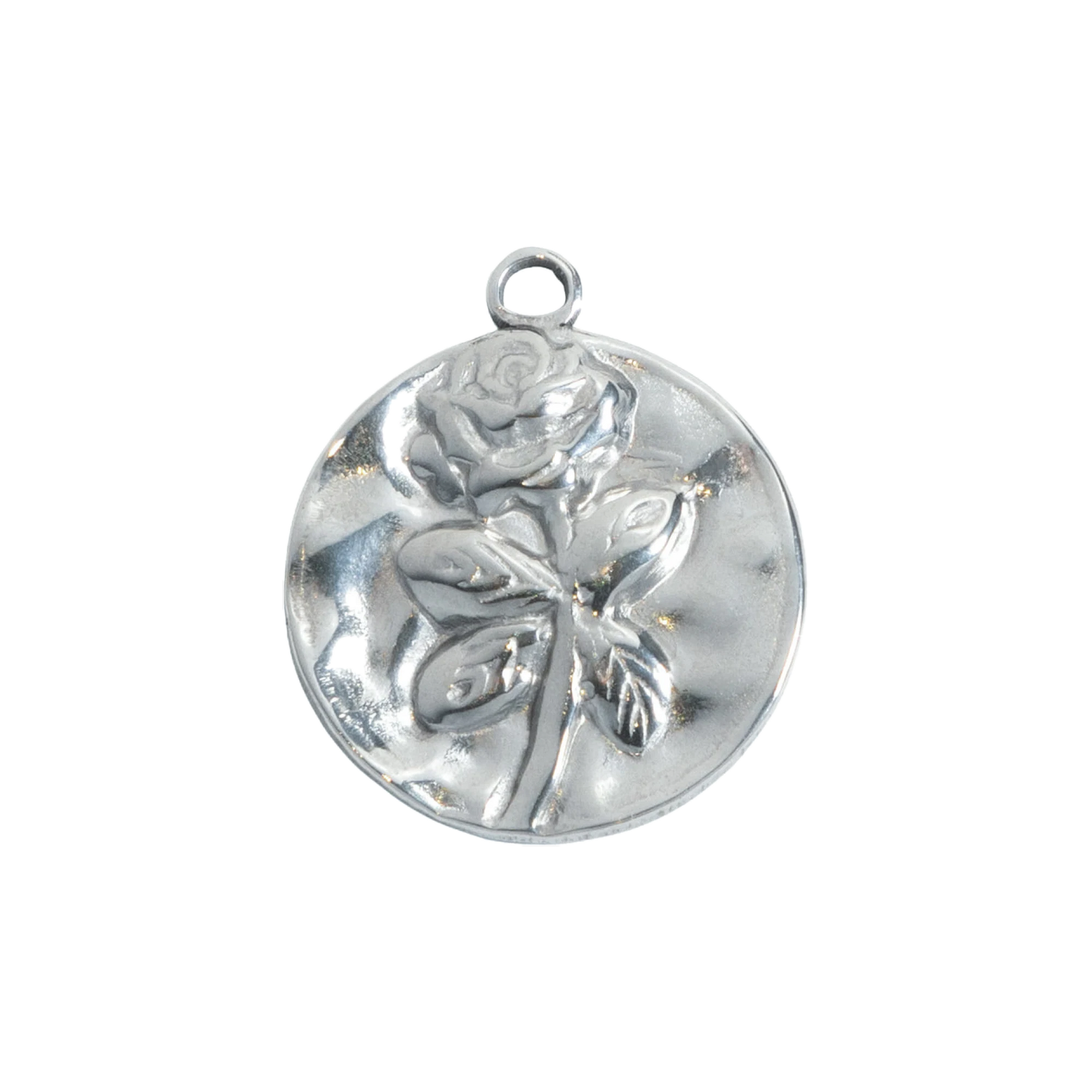 Silver Rose Medallion