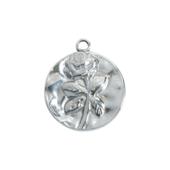 Silver Rose Medallion