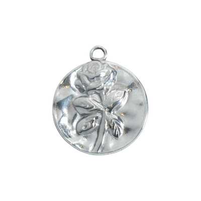 Silver Rose Medallion