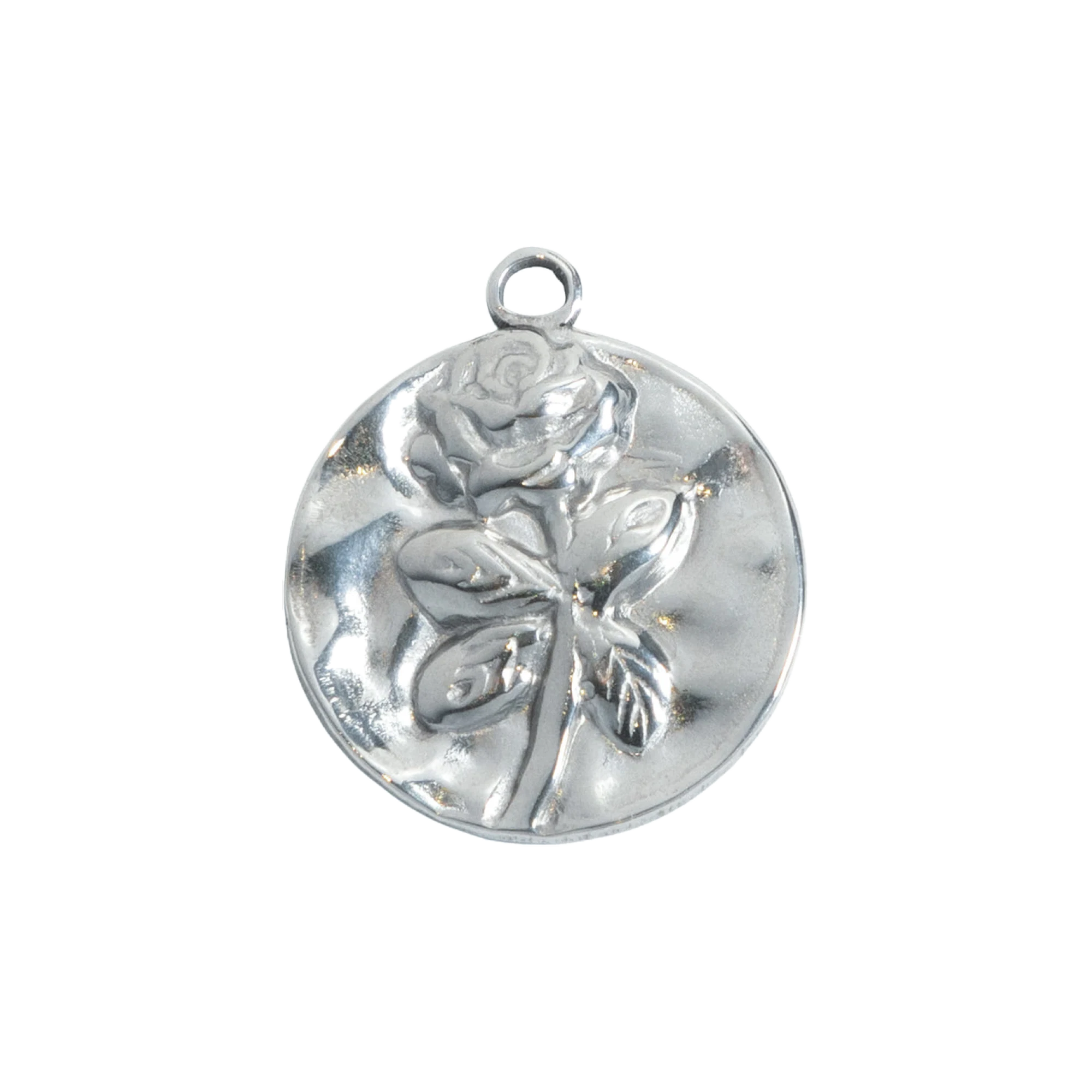 Silver Rose Medallion