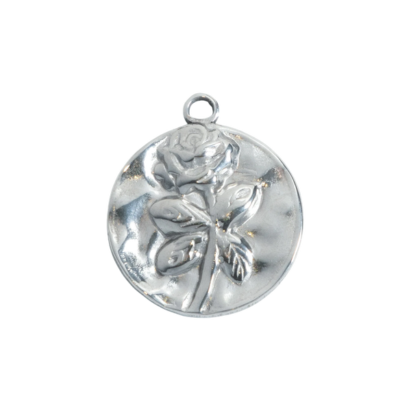 Silver Rose Medallion