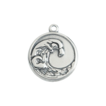 Silver Wave Medallion