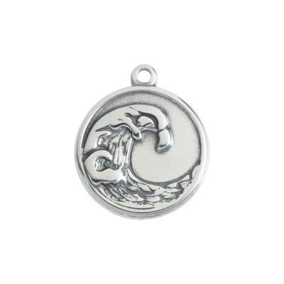 Silver Wave Medallion