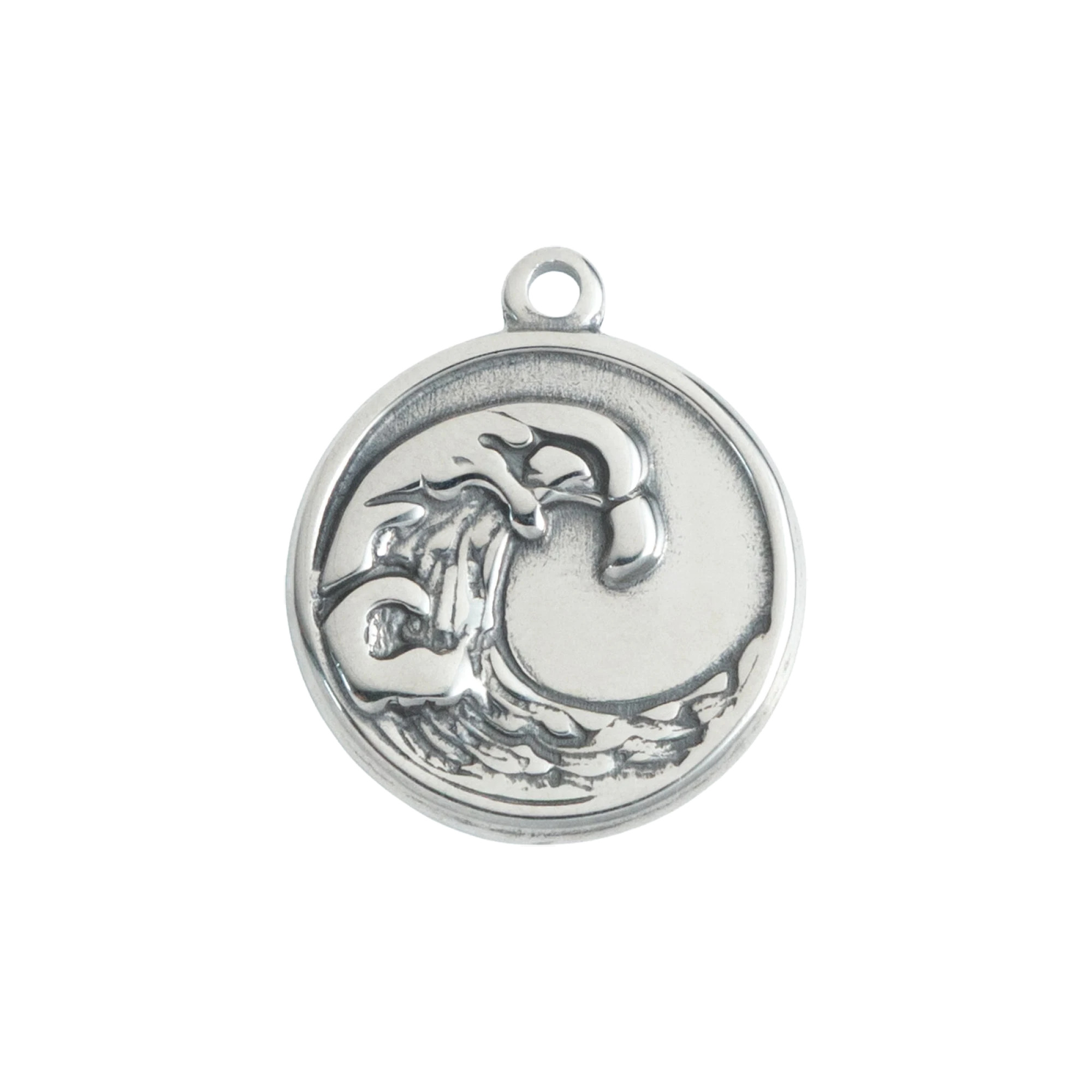Silver Wave Medallion