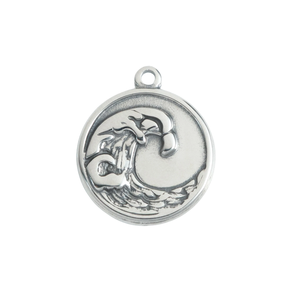 Silver Wave Medallion
