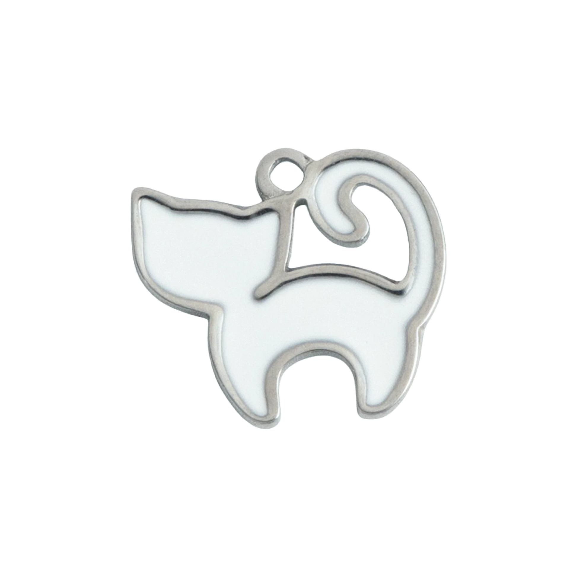 Silver Cat Charm