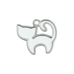 Silver Cat Charm