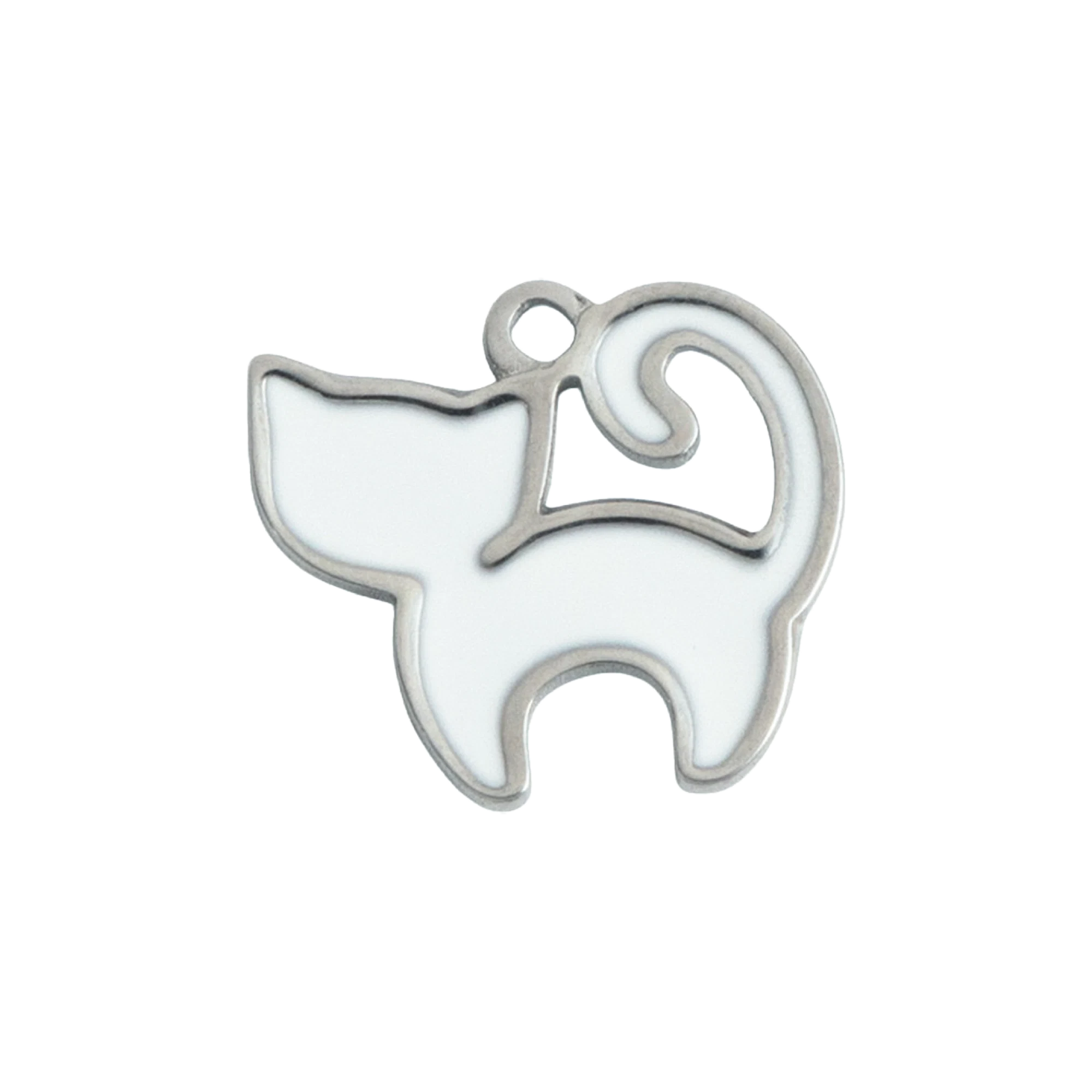 Silver Cat Charm