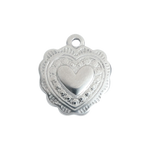 Silver Ornate Heart