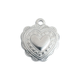 Silver Ornate Heart