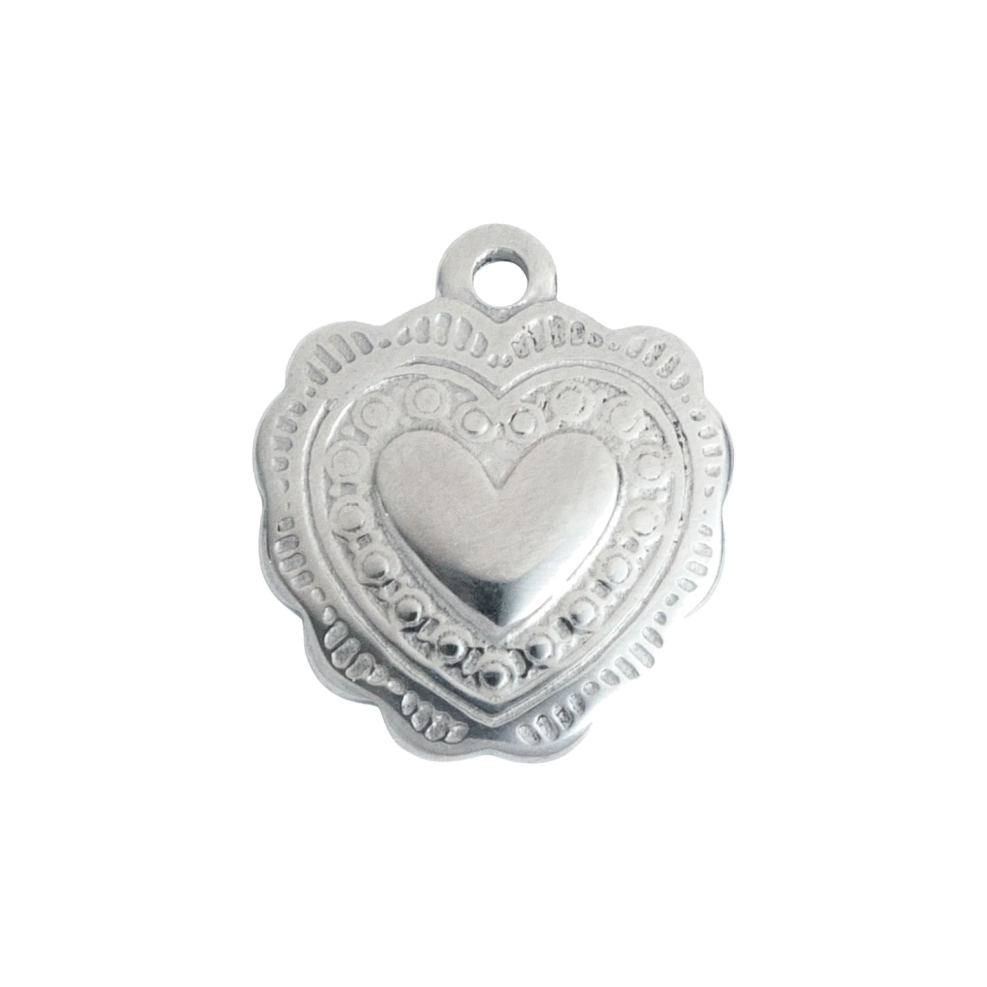 Silver Ornate Heart