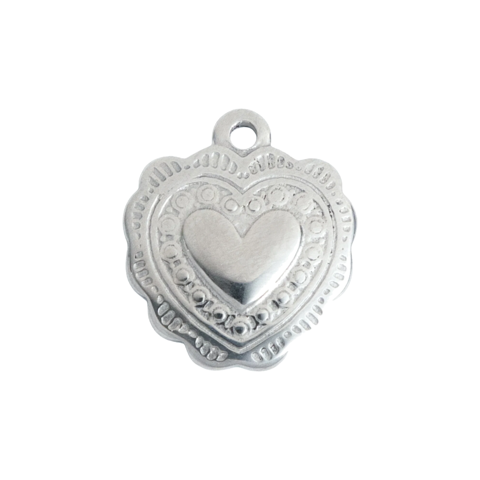 Silver Ornate Heart