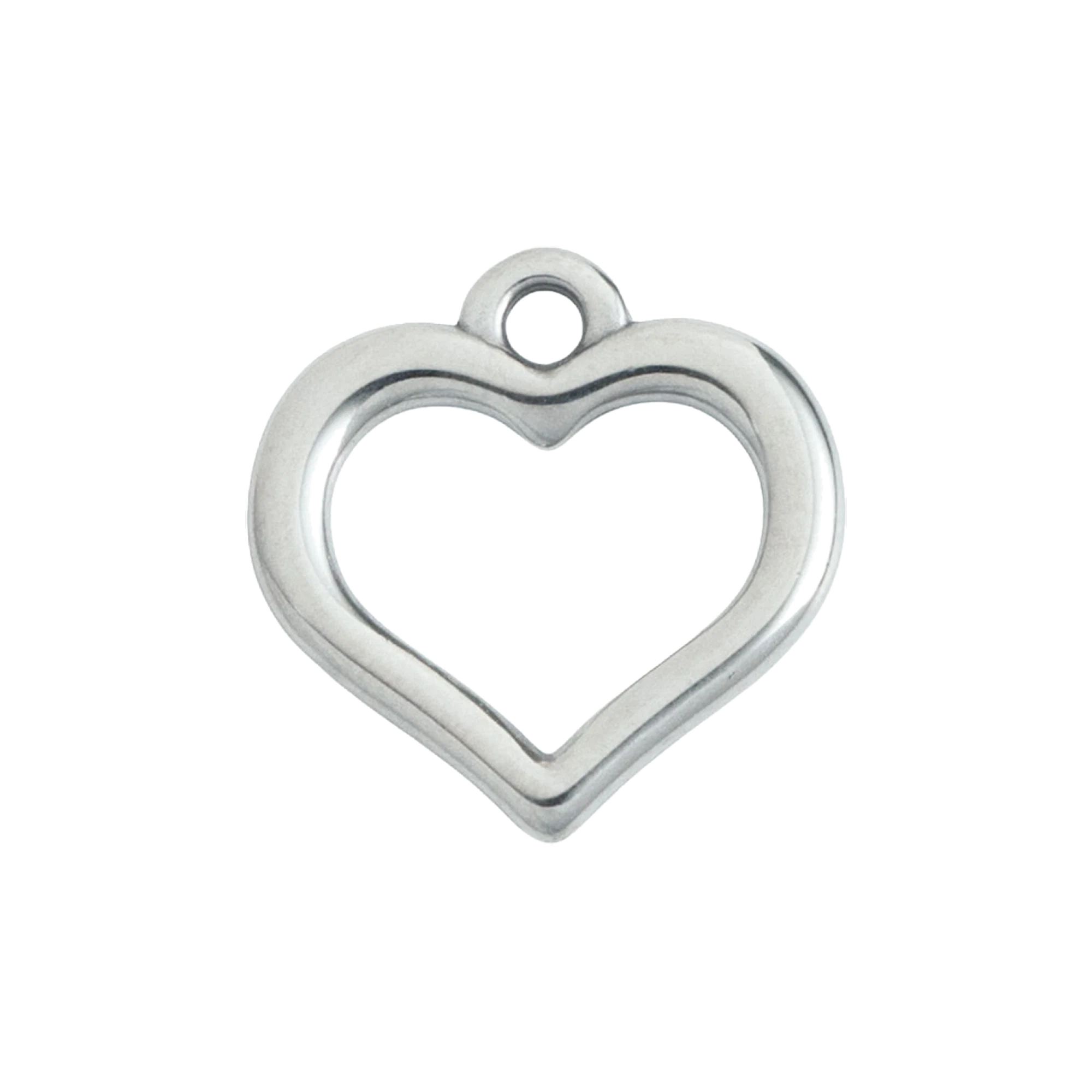 Silver Open Heart