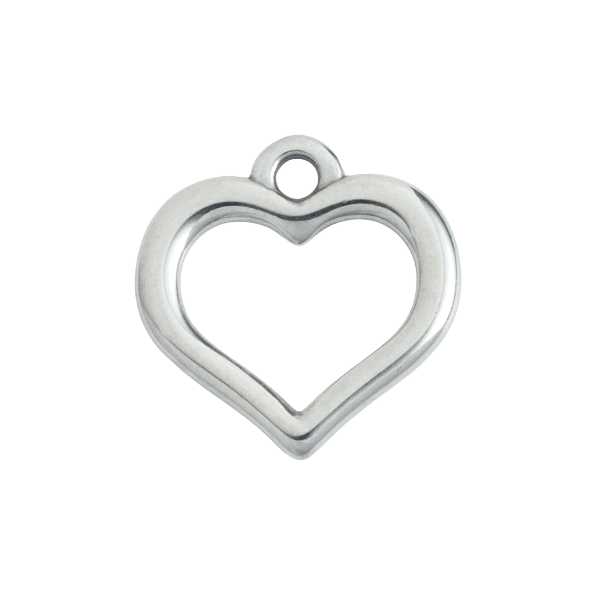 Silver Open Heart