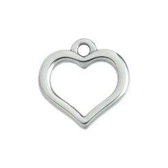 Silver Open Heart