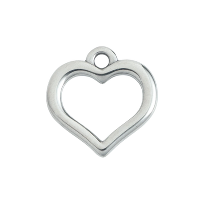 Silver Open Heart