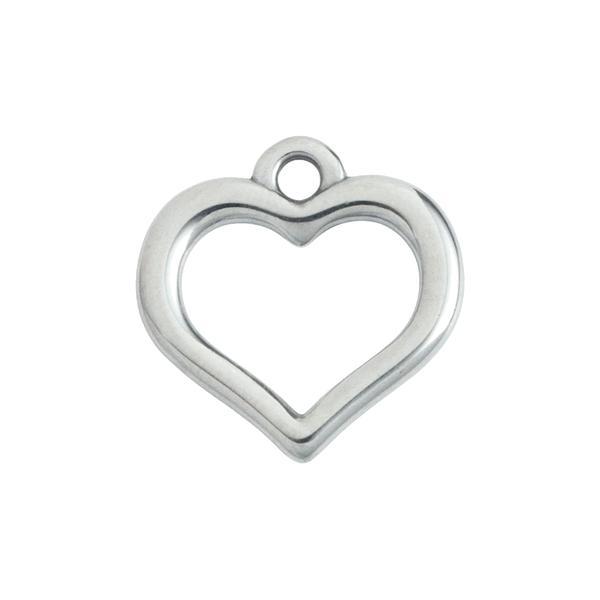 Silver Open Heart