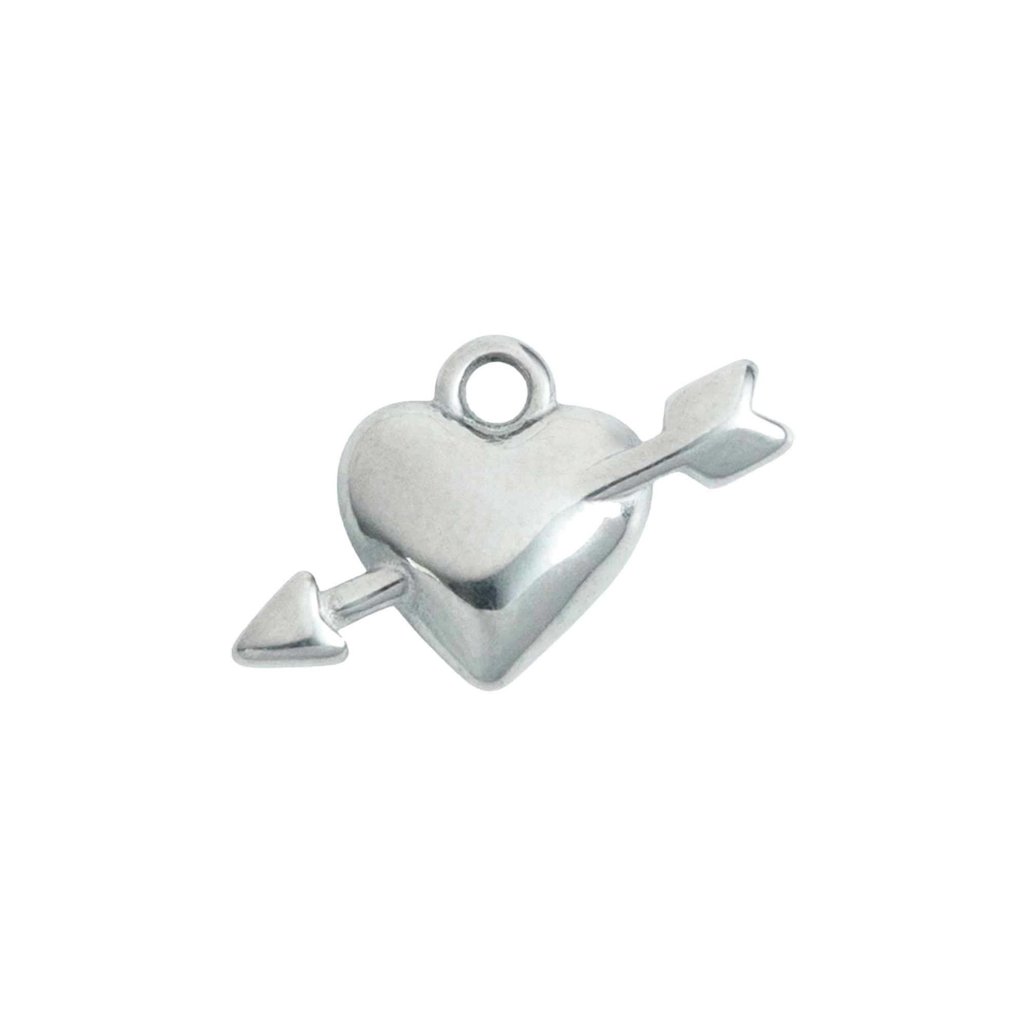 Silver Cupid Heart