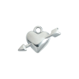 Silver Cupid Heart