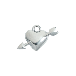 Silver Cupid Heart