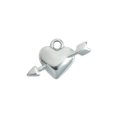 Silver Cupid Heart