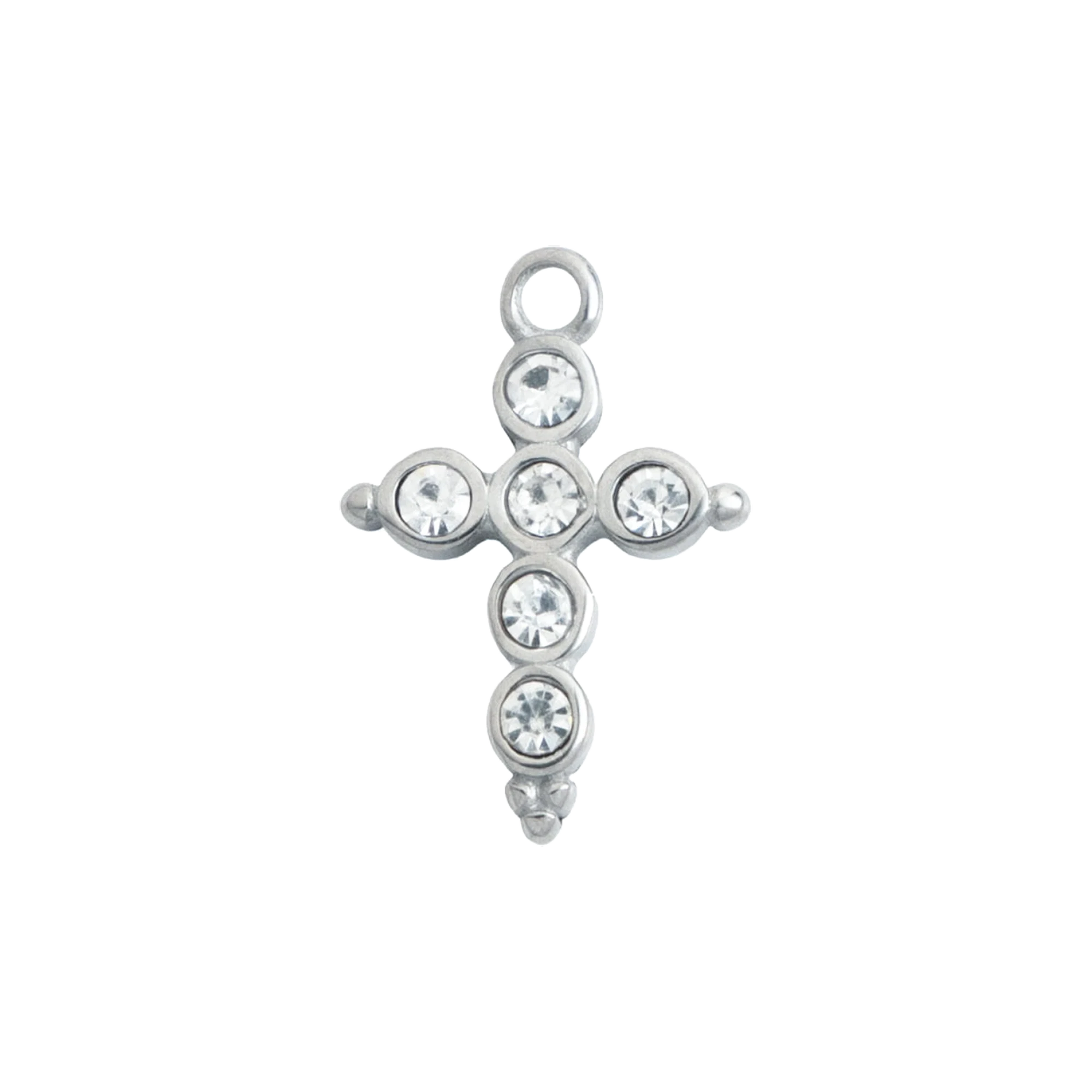 Silver Crystal Cross