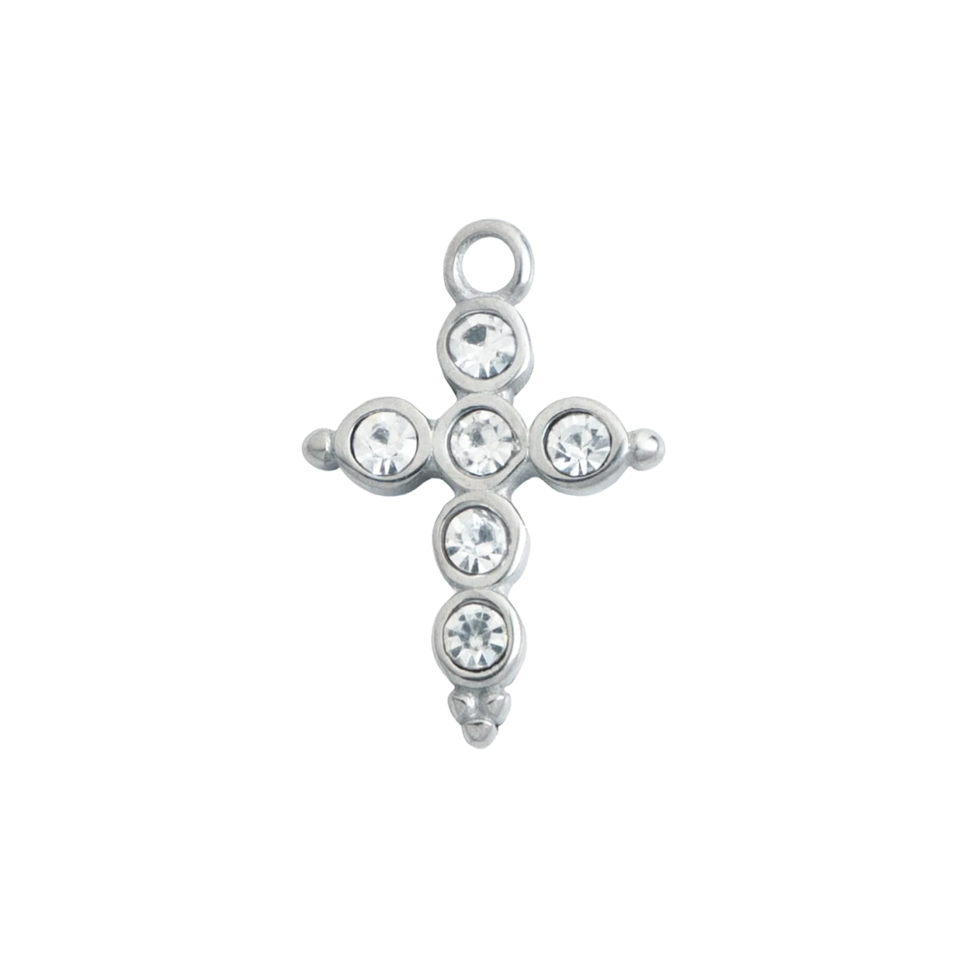 Silver Crystal Cross