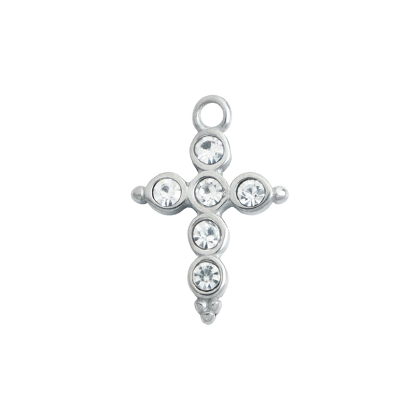 Silver Crystal Cross