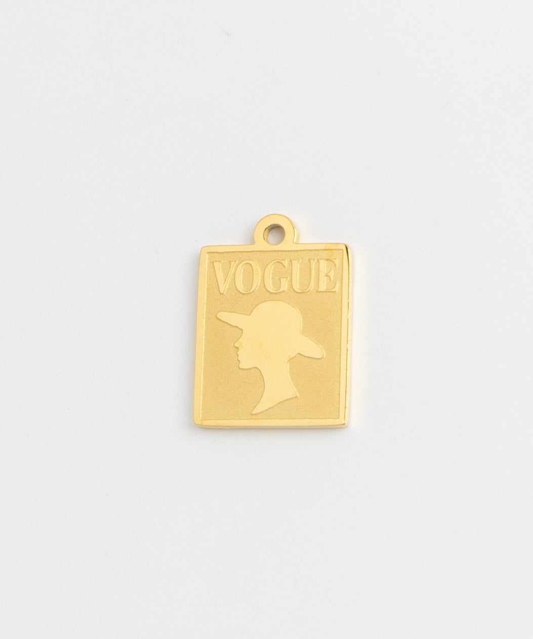 Gold Vogue magazine cover charm