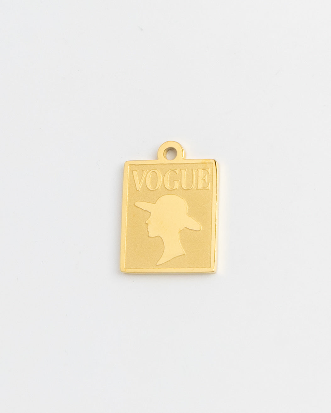 Gold Vogue magazine cover charm