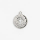 Silver NYC subway token charm