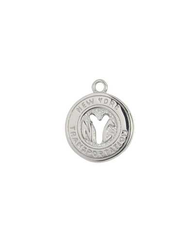 NYC Subway Token Charm, Silver