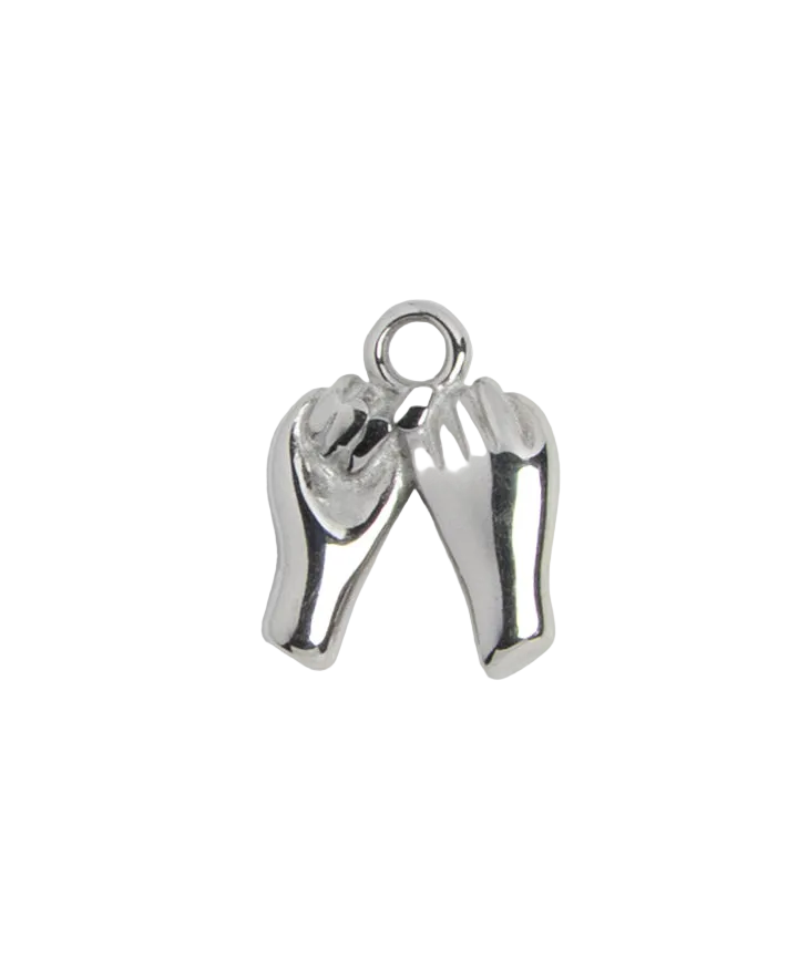 Silver Pinky Promise Charm