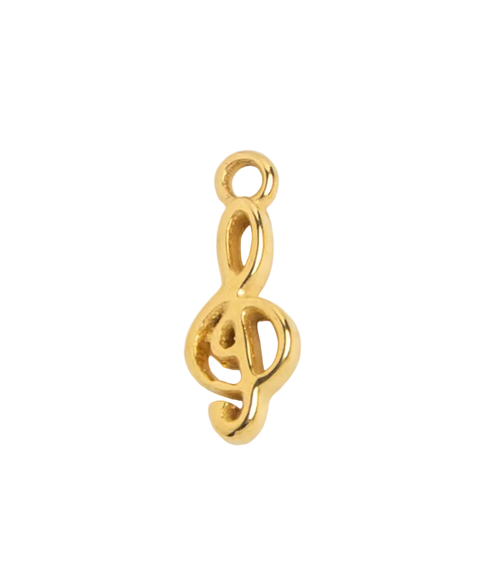 Gold Music Note Charm