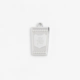Silver New York City shield tag charm