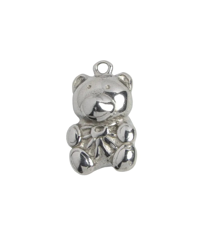 Silver Teddy Charm