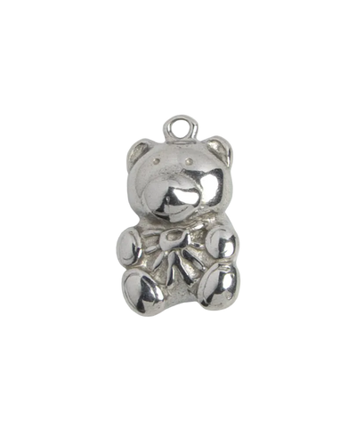 Silver Teddy Charm