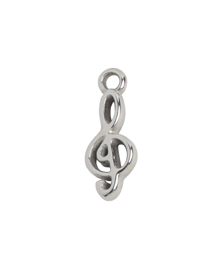 Silver Music Note Charm