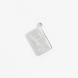 Silver Greetings from New York City postcard charm
