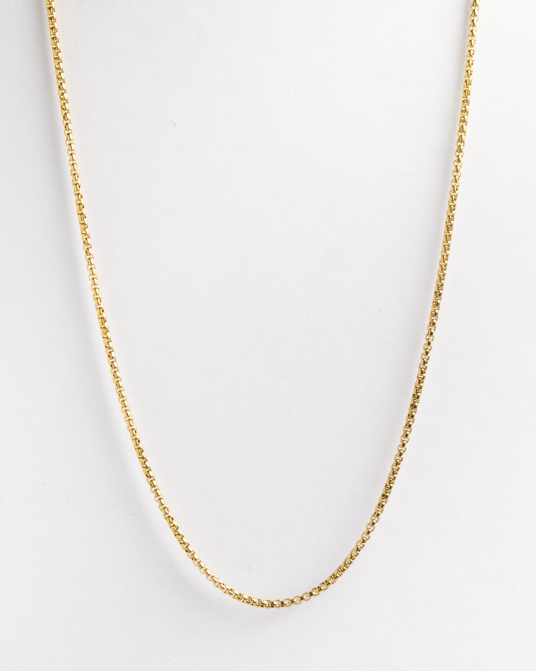 Gold Box Chain Necklace