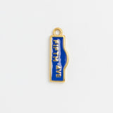 Blue enamel Fifth Ave street sign charm