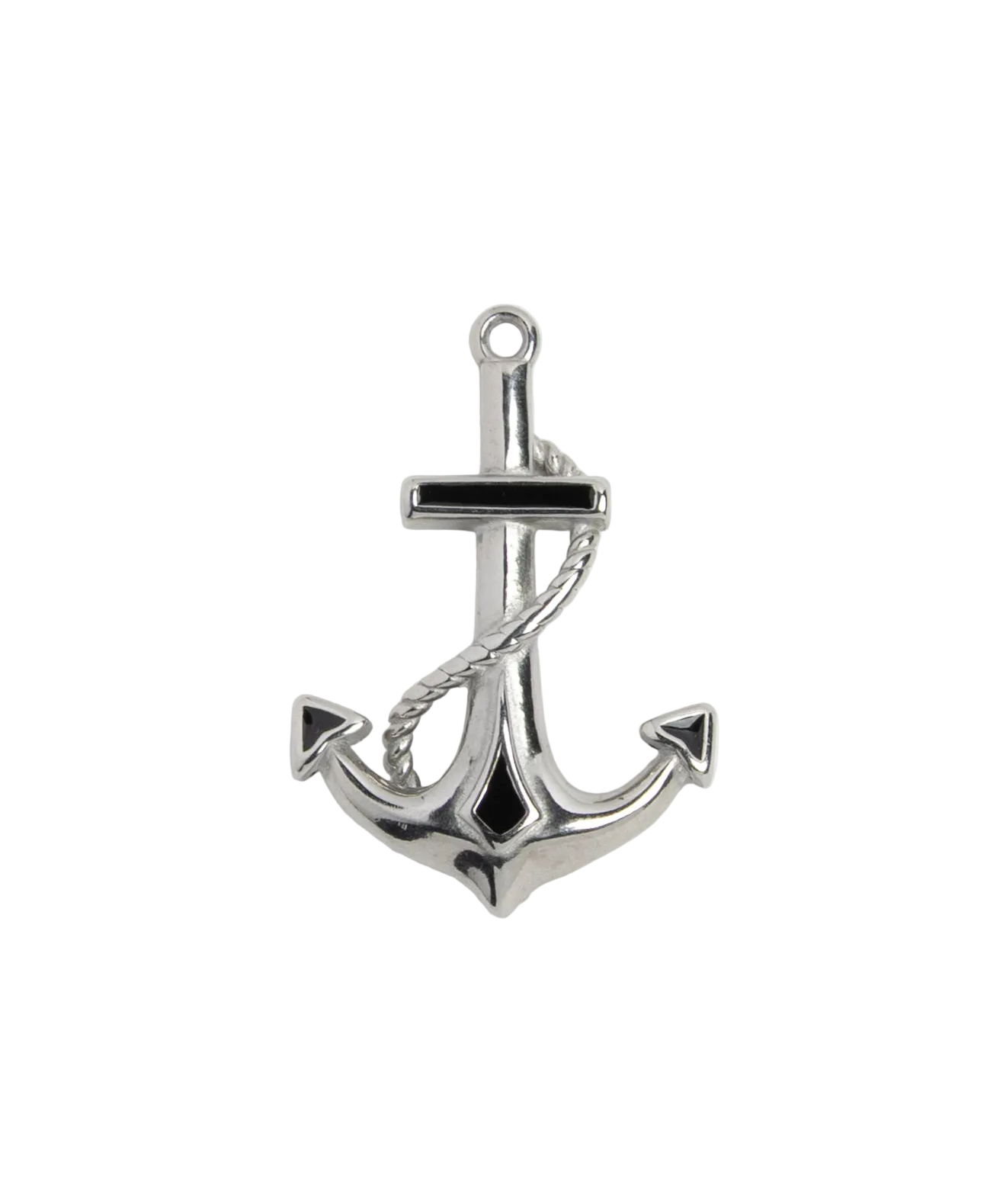 Silver Twist Anchor Charm