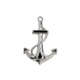 Silver Twist Anchor Charm