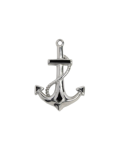 Silver Twist Anchor Charm