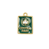 Central Park Leaf Emblem Charm
