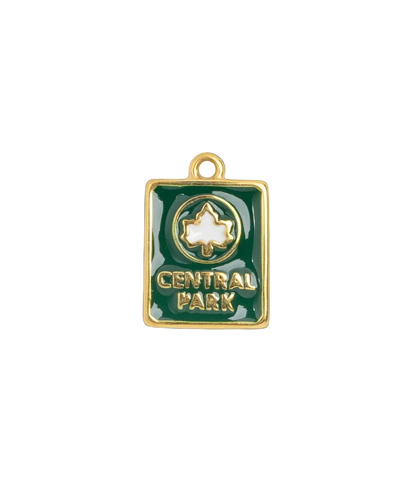 Central Park Leaf Emblem Charm